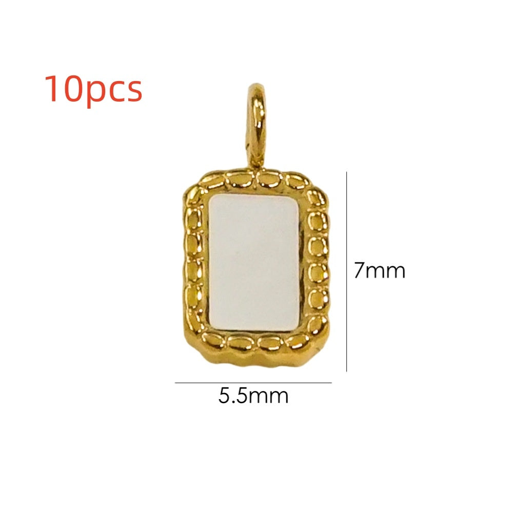 INS Style Light Luxury Freshwater Shell Inlaid Series Manual Diy Ornament Pendant