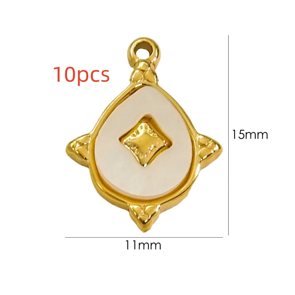 INS Style Light Luxury Freshwater Shell Inlaid Series Manual Diy Ornament Pendant