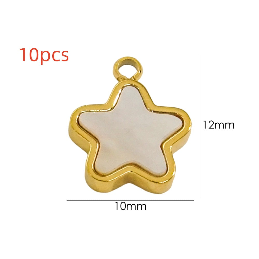 INS Style Light Luxury Freshwater Shell Inlaid Series Manual Diy Ornament Pendant