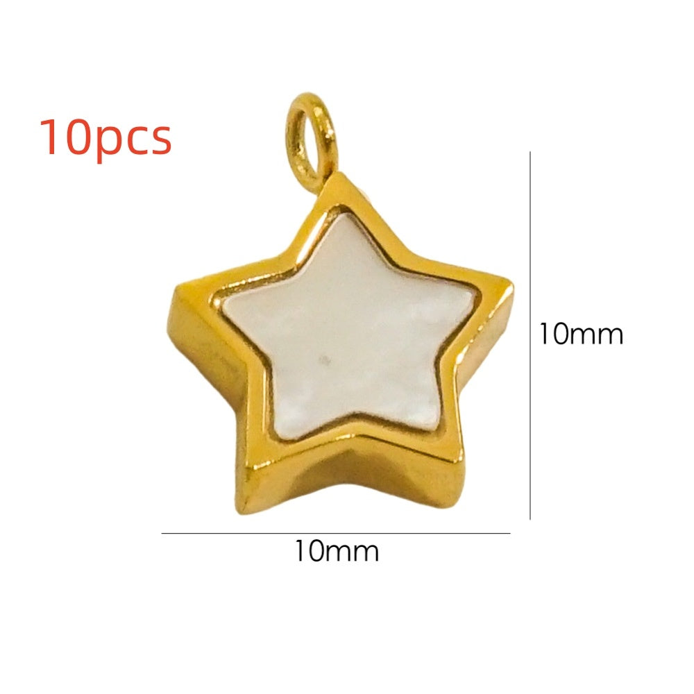 INS Style Light Luxury Freshwater Shell Inlaid Series Manual Diy Ornament Pendant