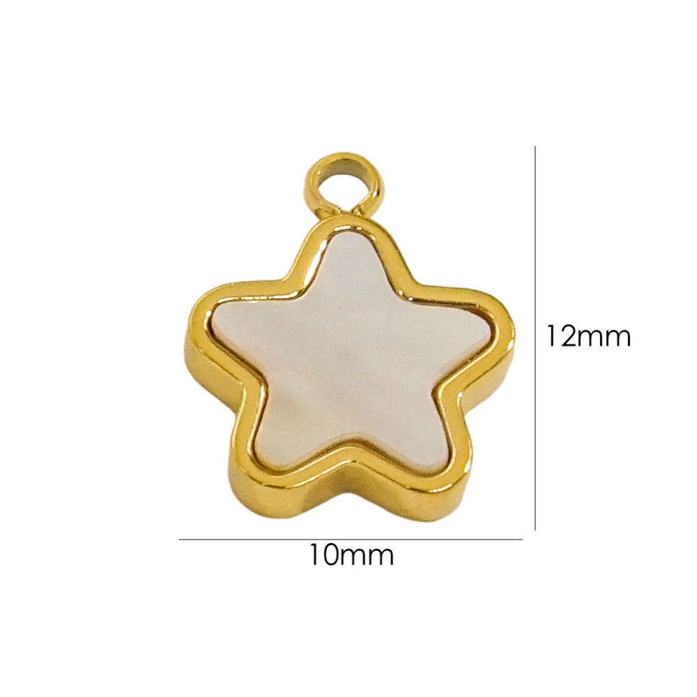 INS Style Light Luxury Freshwater Shell Inlaid Series Manual Diy Ornament Pendant